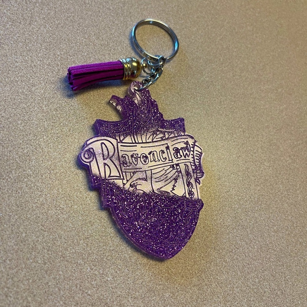 🎉🎉HP🎉🎉 Handmade RAVENCLAW House Keychain Harry Potter - Picture 2 of 6